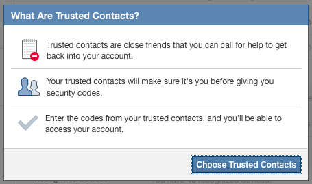 Facebook đã có tính năng phục hồi mật khẩu Trusted Contact